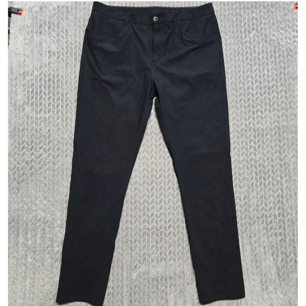 Vuori Meta Pant V430 Mens 36 Black Performance Straight Leg 5-Pocket Tech Pants